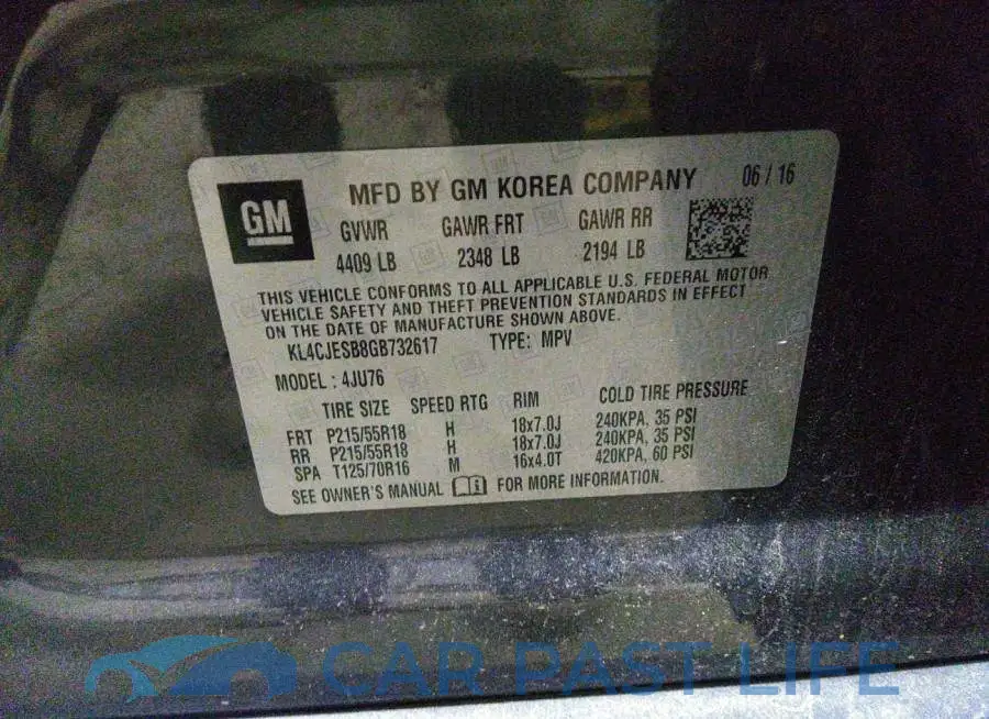 KL4CJESB8GB732617# 9