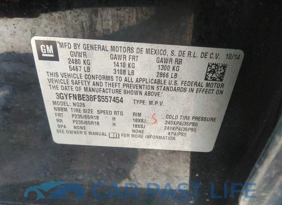 3GYFNBE38FS557454# 9