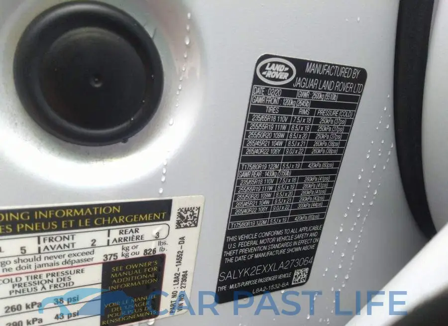 SALYK2EXXLA273064# 9
