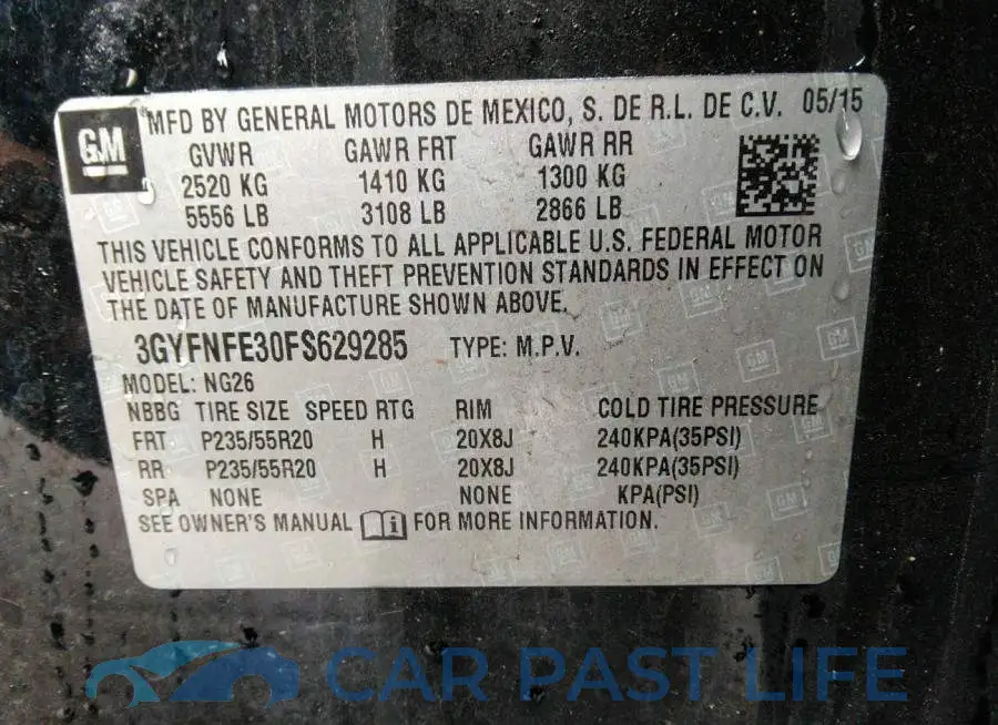 3GYFNFE30FS629285# 9