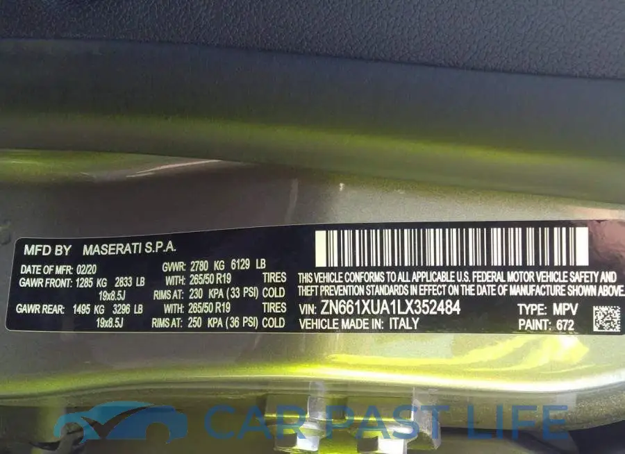 ZN661XUA1LX352484# 9