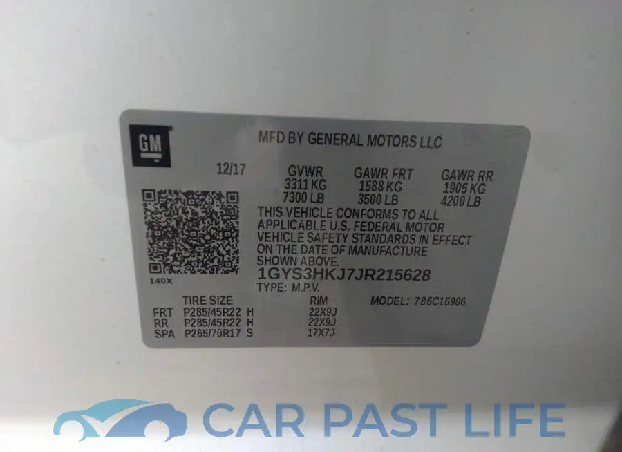 1GYS3HKJ7JR215628# 9