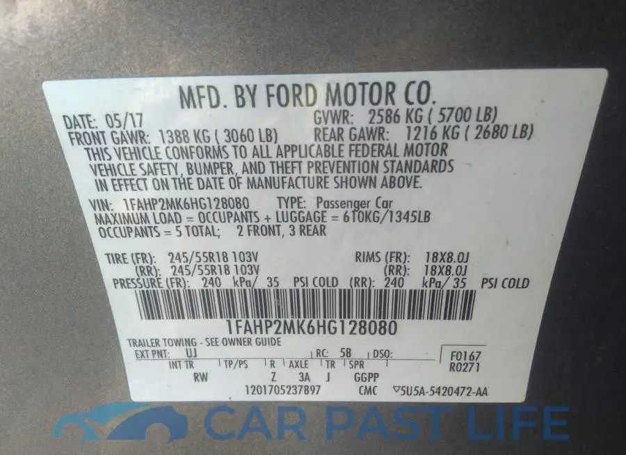1FAHP2MK6HG128080# 9