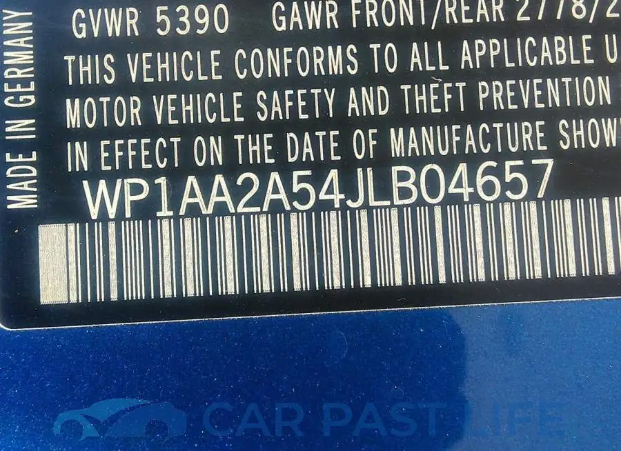WP1AA2A54JLB04657# 9