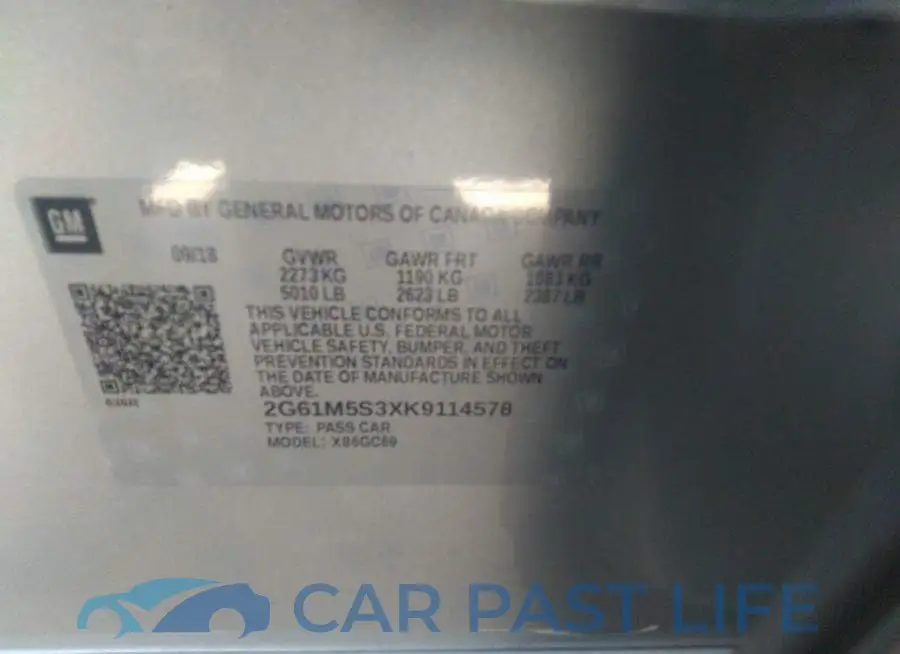 2G61M5S3XK9114578# 9