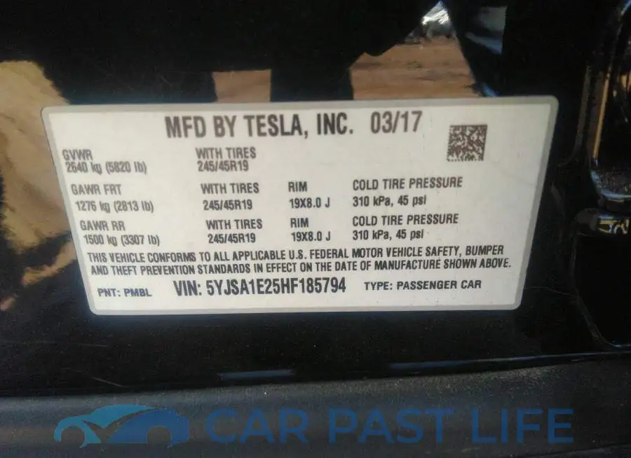 5YJSA1E25HF185794# 9