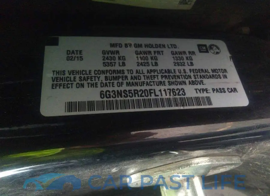 6G3NS5R20FL117623# 9