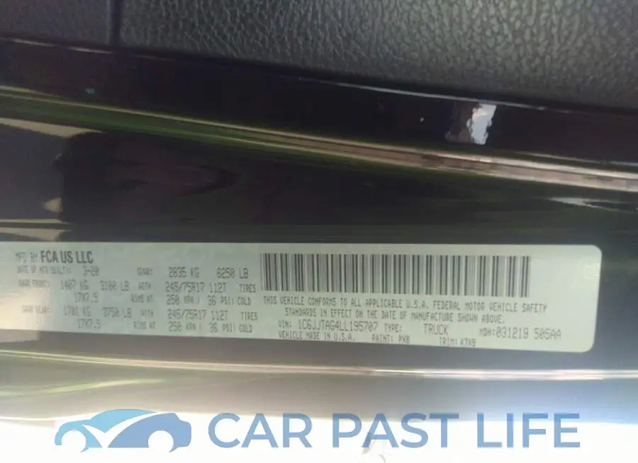 1C6JJTAG4LL195707# 9