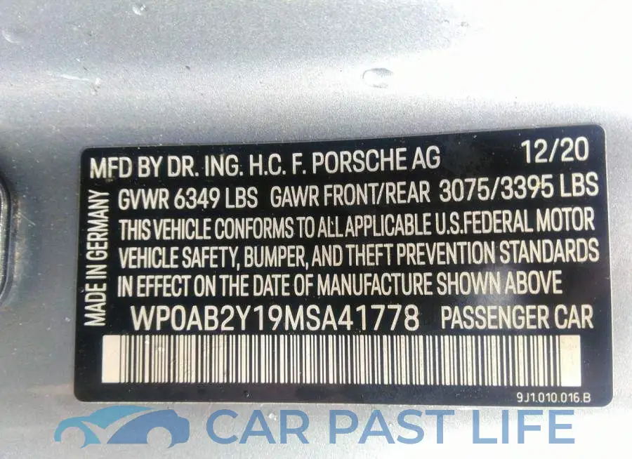 WP0AB2Y19MSA41778# 9