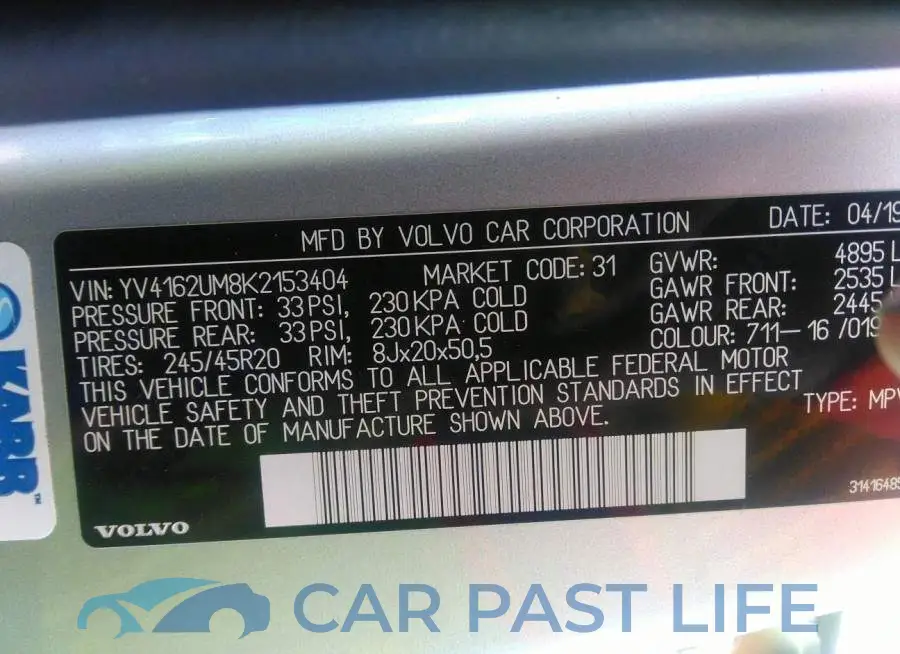 YV4162UM8K2153404# 9