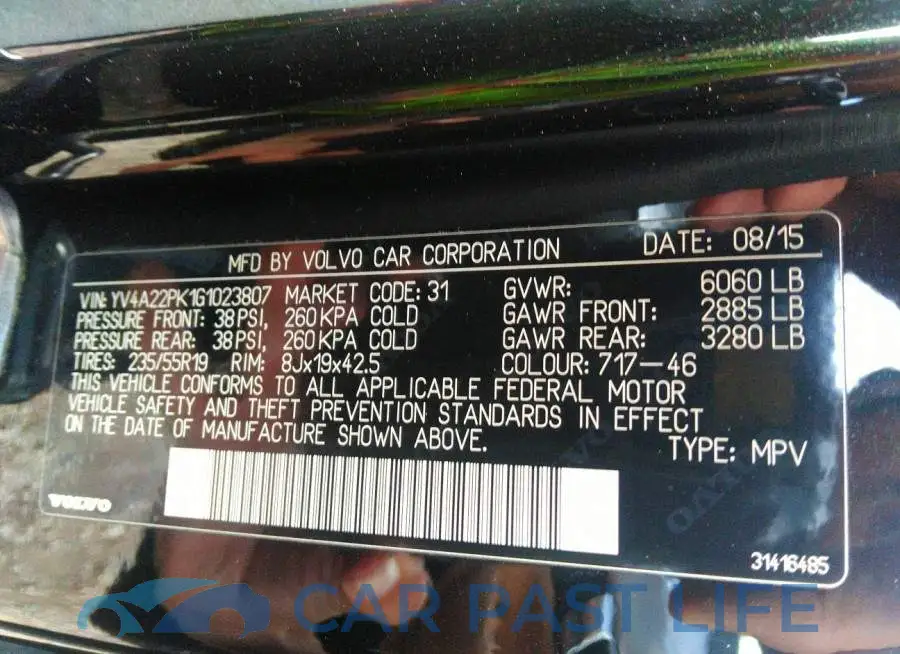 YV4A22PK1G1023807# 9