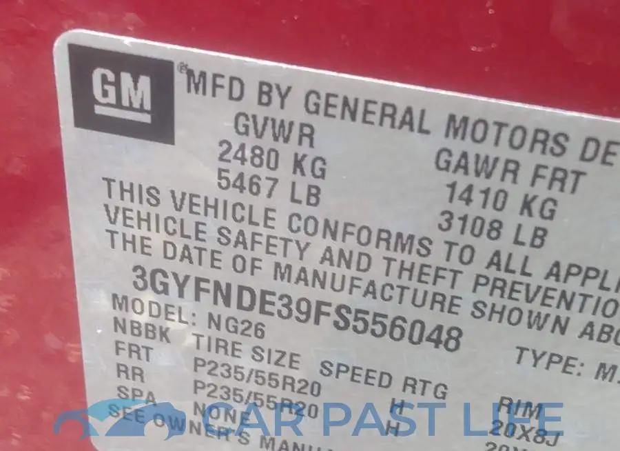 3GYFNDE39FS556048# 9