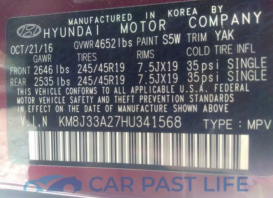 KM8J33A27HU341568# 9