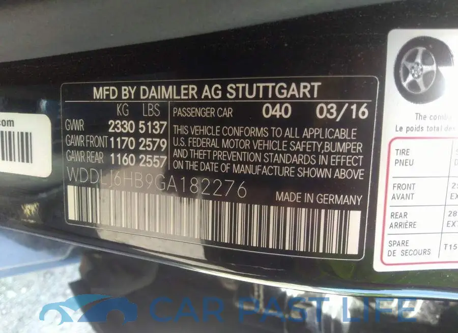 WDDLJ6HB9GA182276# 9
