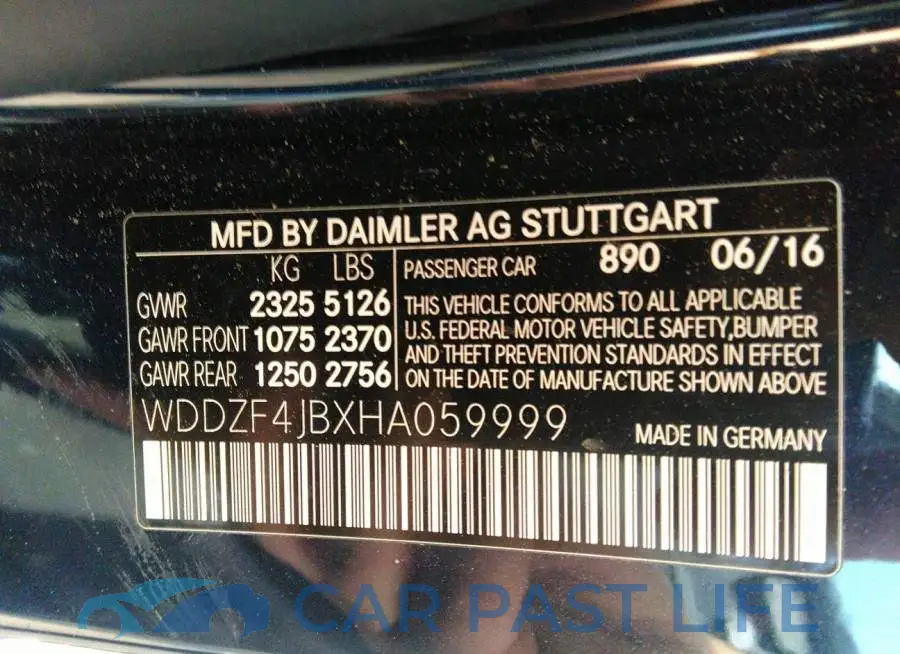 WDDZF4JBXHA059999# 9