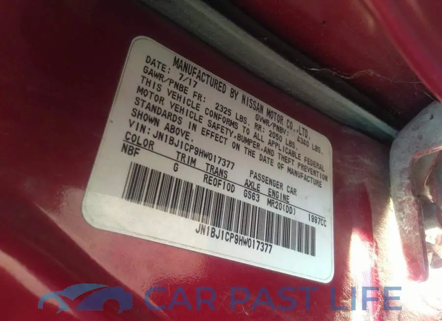 JN1BJ1CP9HW017377# 9
