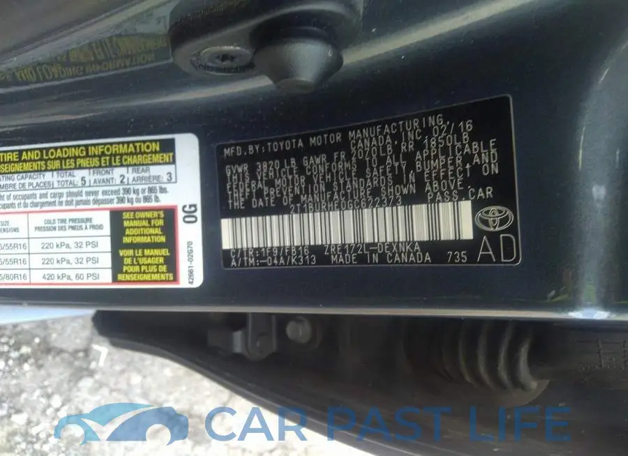 2T1BURHE0GC622373# 9