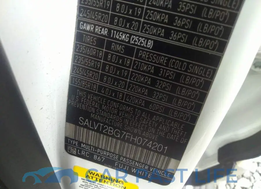 SALVT2BG7FH074201# 9