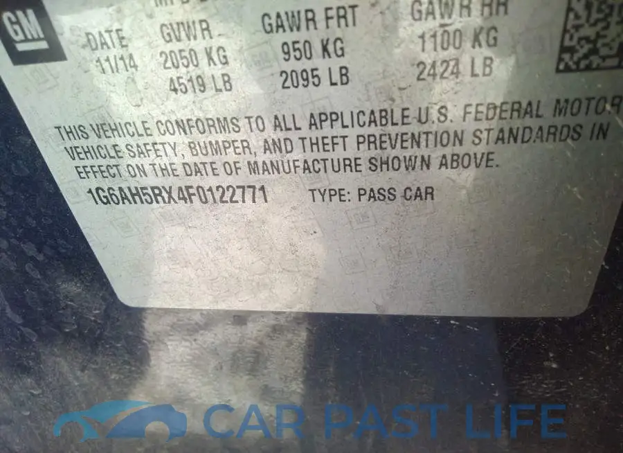 1G6AH5RX4F0122771# 9