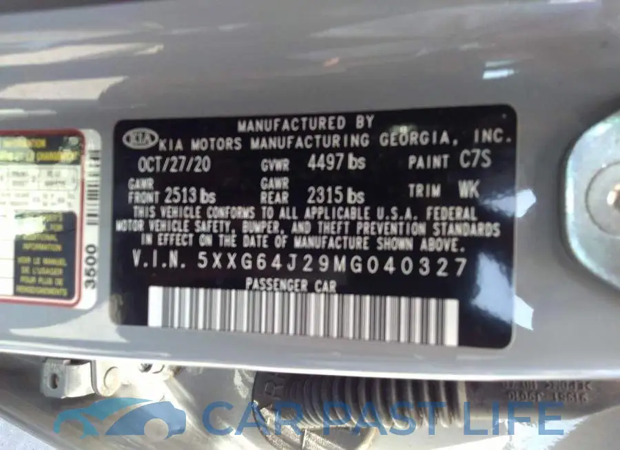5XXG64J29MG040327# 9