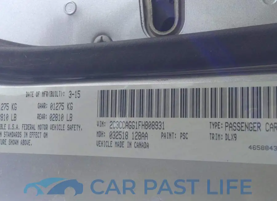 2C3CCAGG1FH808931# 9
