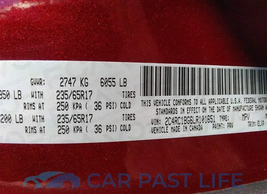 2C4RC1BG6LR101651# 9