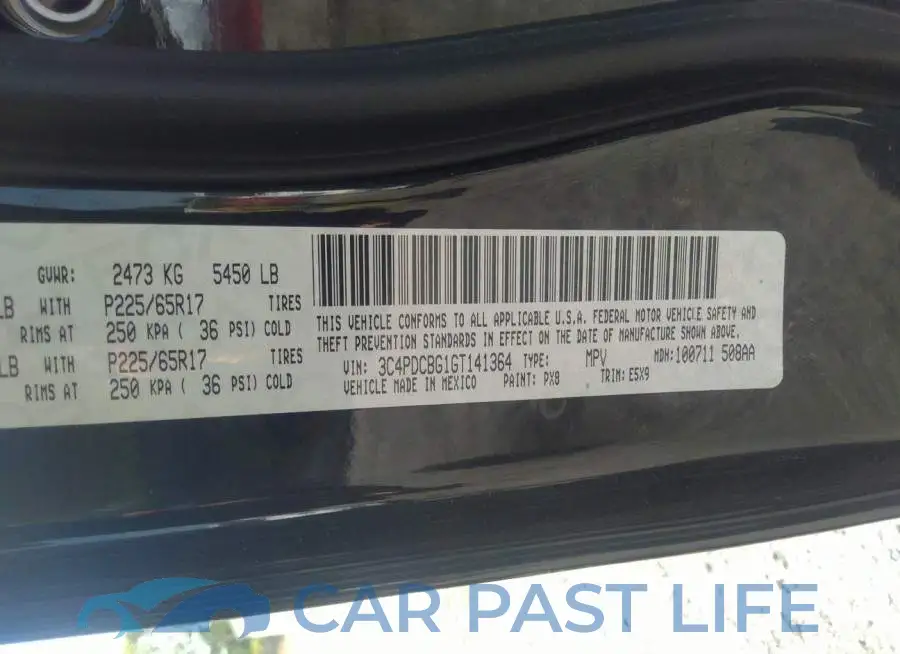 3C4PDCBG1GT141364# 9