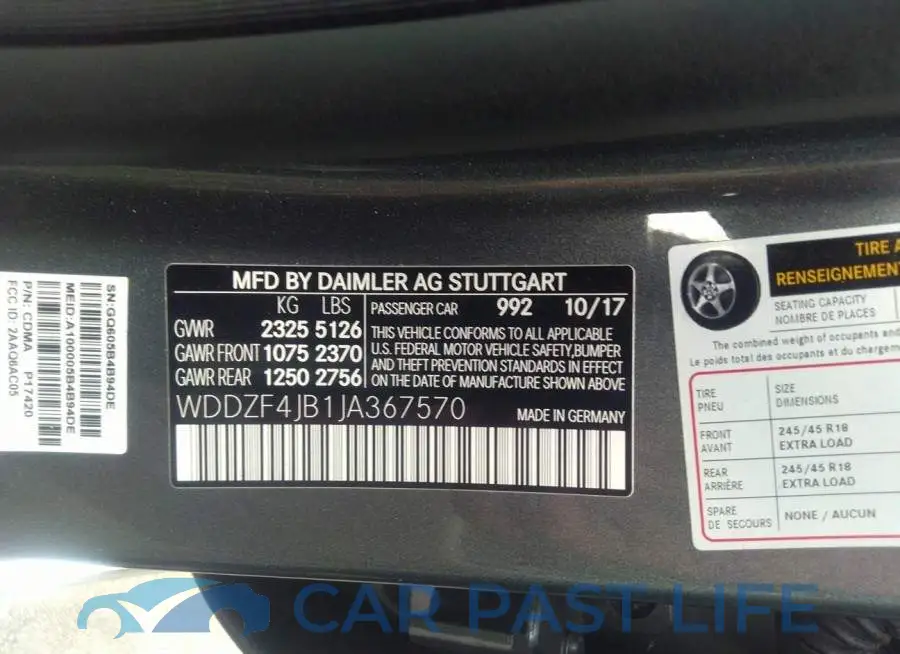 WDDZF4JB1JA367570# 9