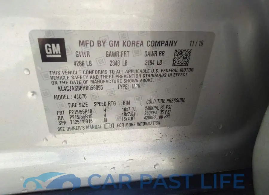 KL4CJASB6HB056095# 9