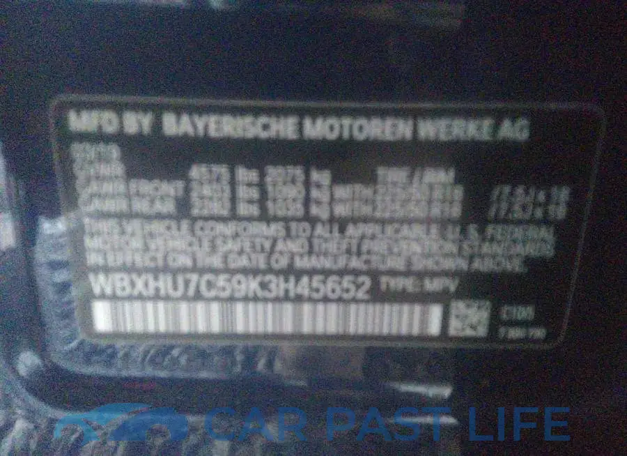 WBXHU7C59K3H45652# 9