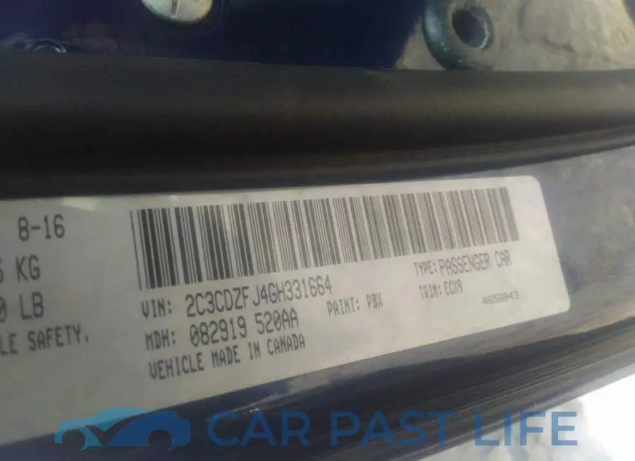 2C3CDZFJ4GH331664# 9