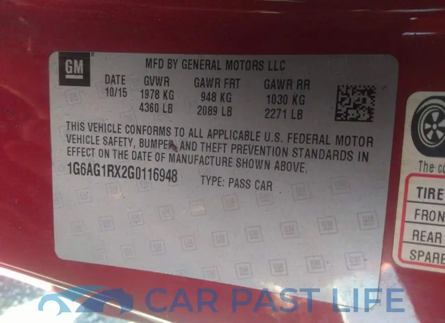 1G6AG1RX2G0116948# 9
