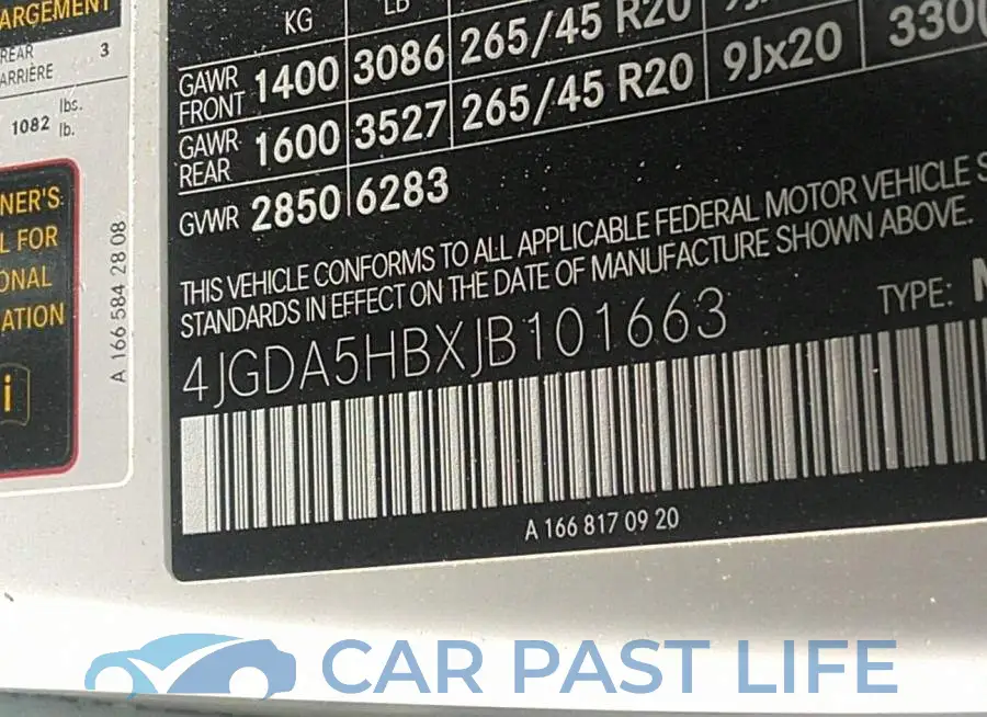 4JGDA5HBXJB101663# 9