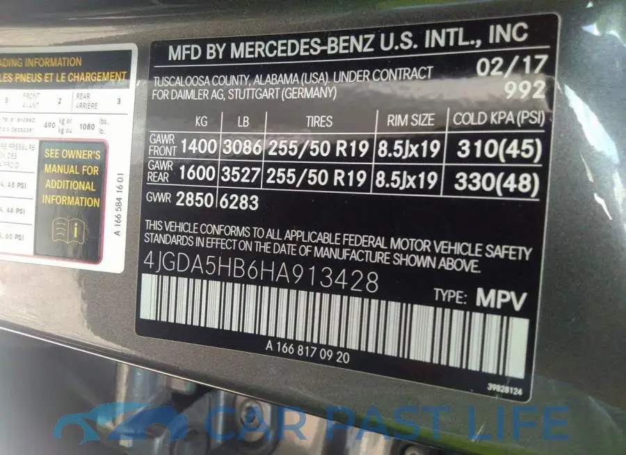 4JGDA5HB6HA913428# 9