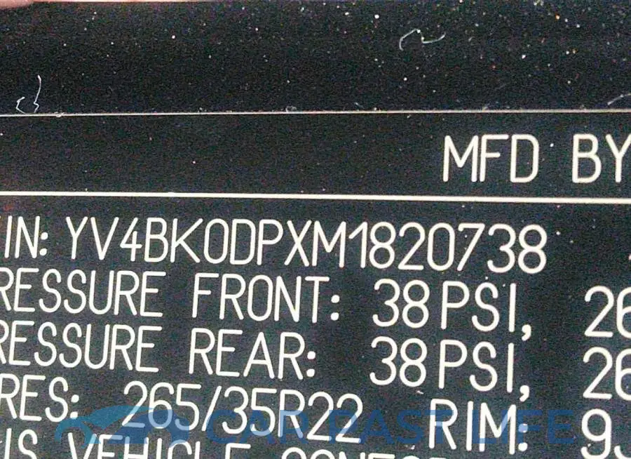 YV4BK0DPXM1820738# 9