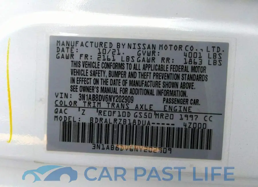 3N1AB8DV6NY202909# 9