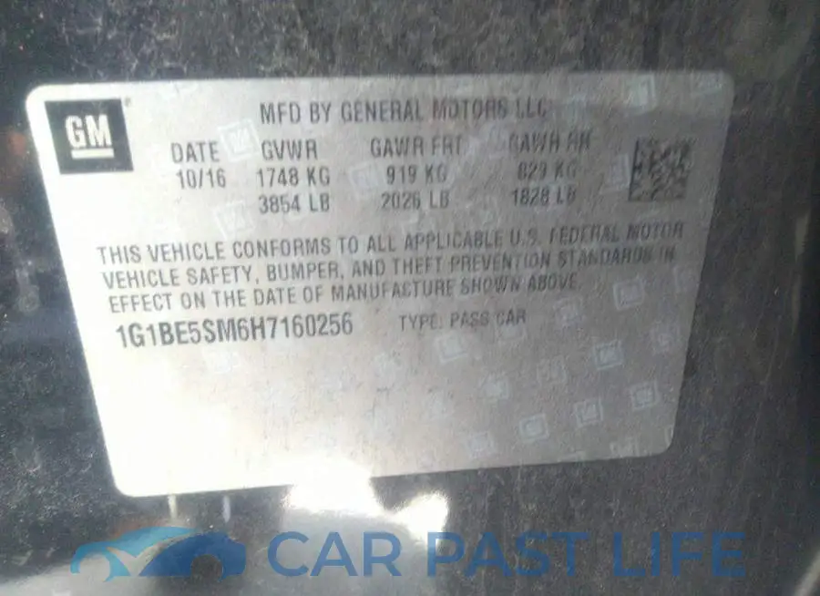 1G1BE5SM6H7160256# 9