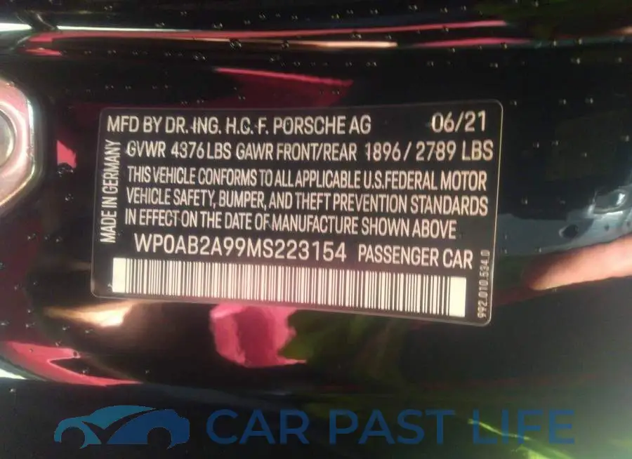 WP0AB2A99MS223154# 9