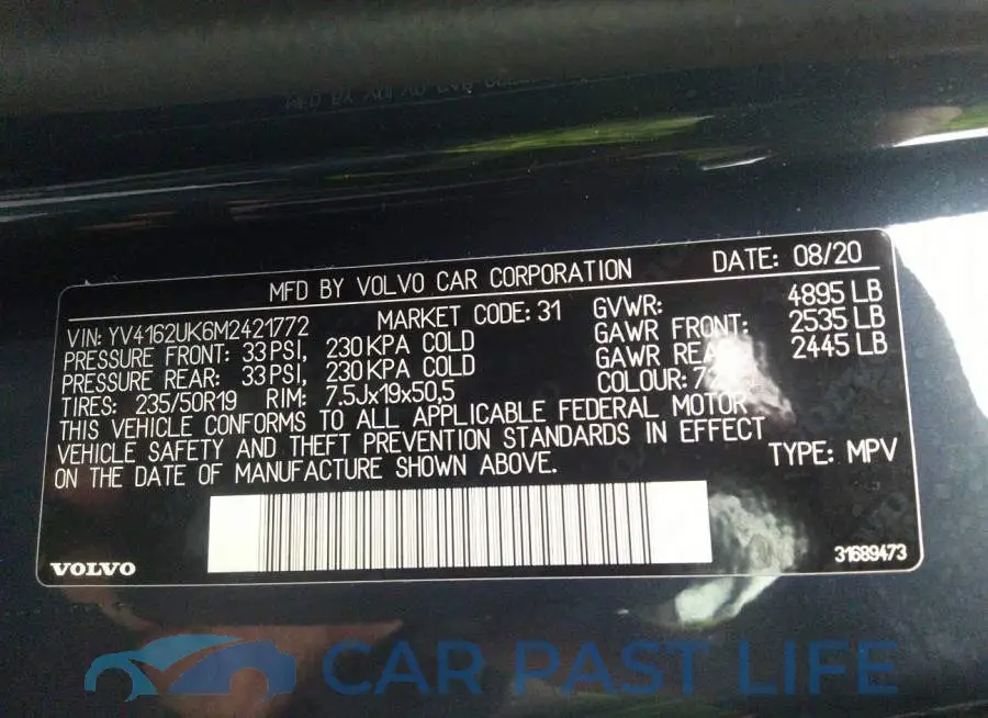YV4162UK6M2421772# 9