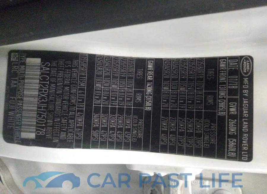SALCT2RX3JH750178# 9