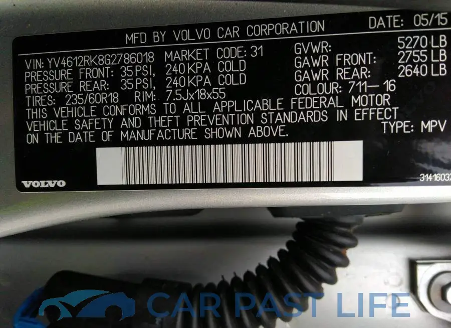 YV4612RK8G2786018# 9