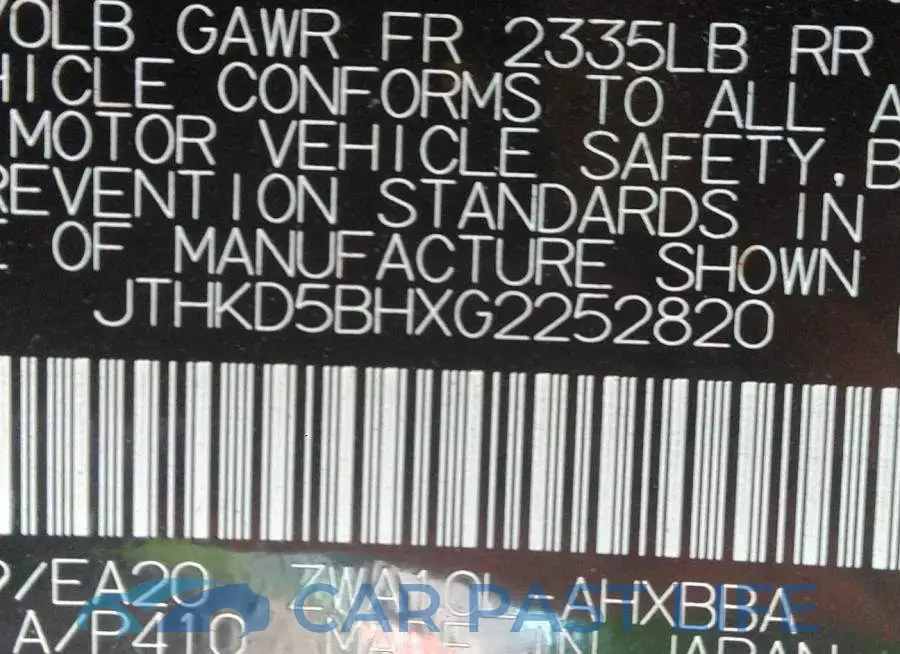 JTHKD5BHXG2252820# 9