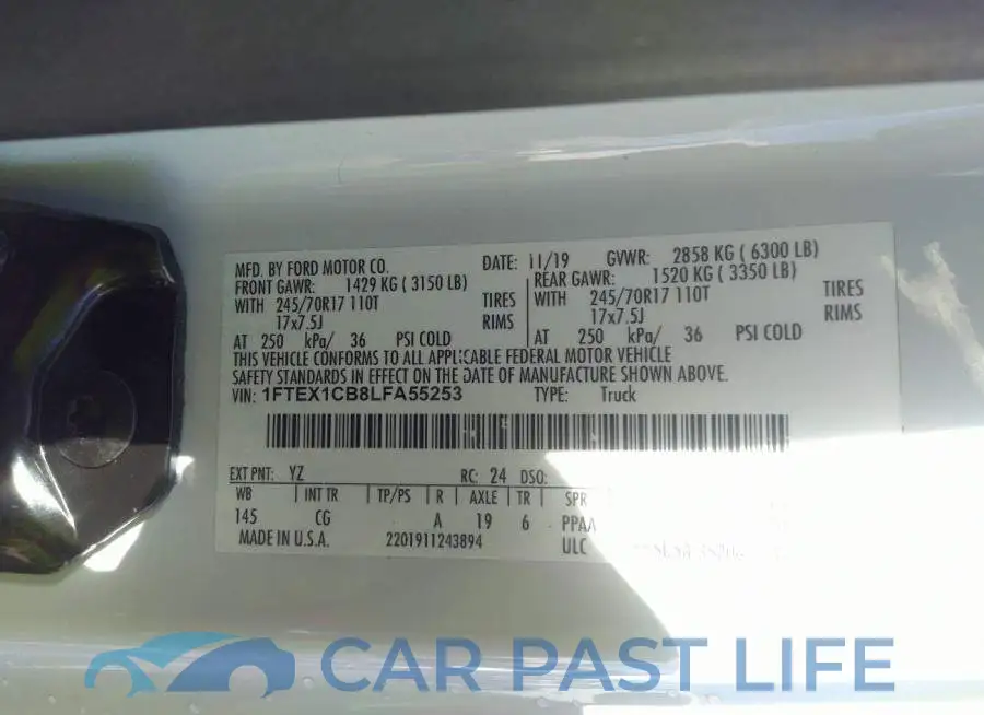 1FTEX1CB8LFA55253# 9