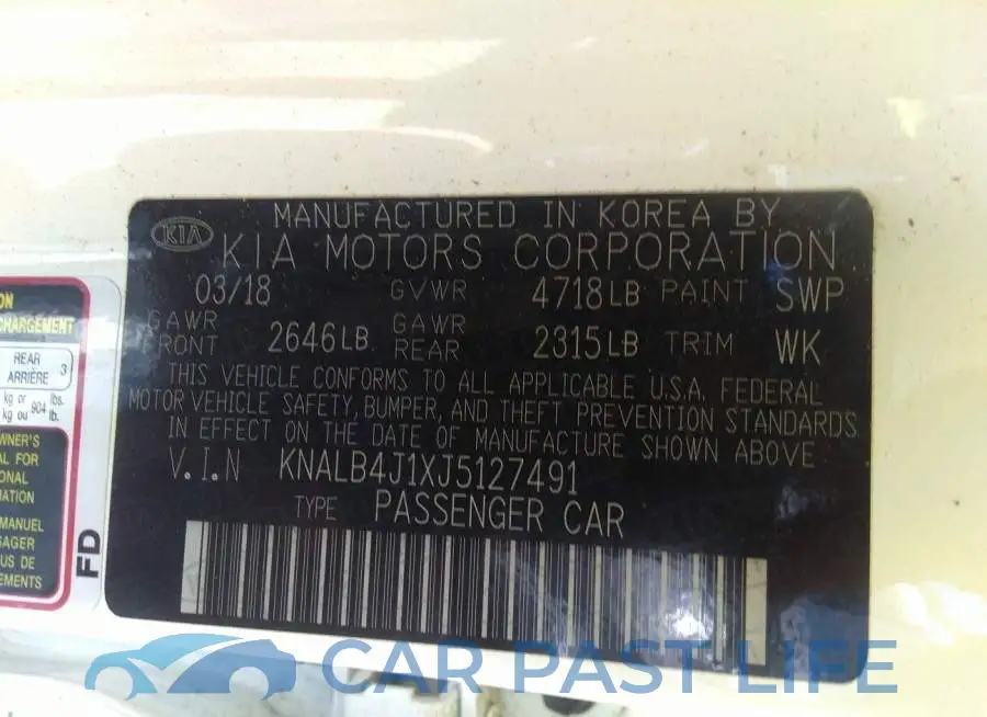 KNALB4J1XJ5127491# 9