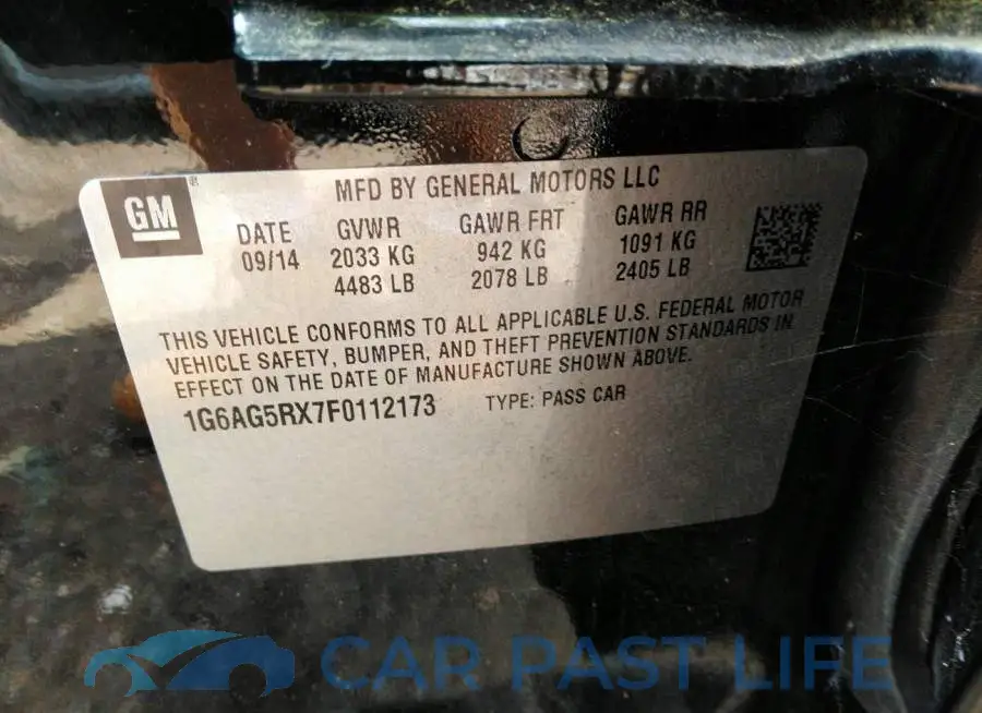 1G6AG5RX7F0112173# 9