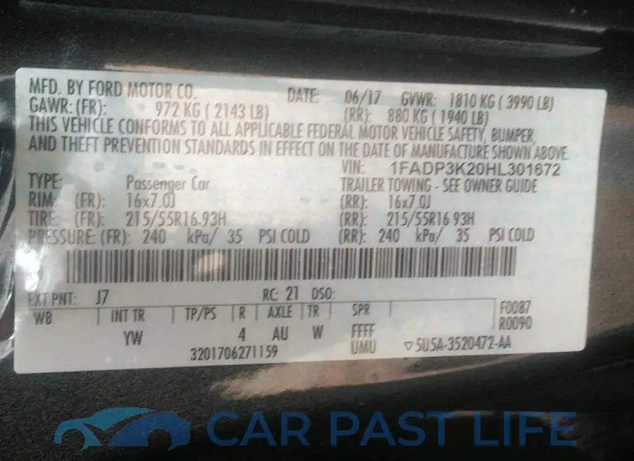 1FADP3K20HL301672# 9