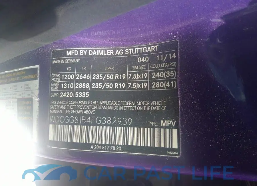 WDCGG8JB4FG382939# 9