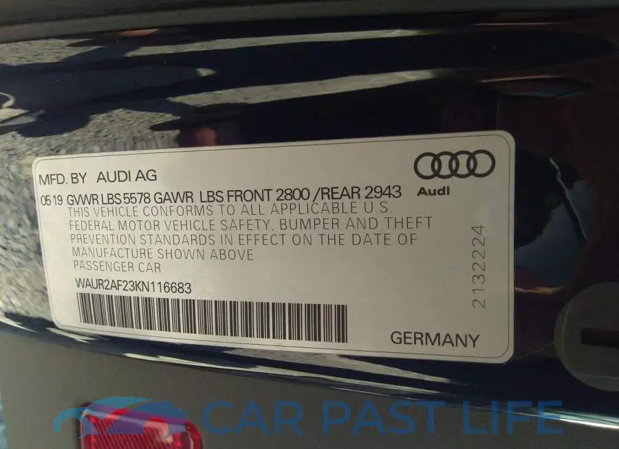 WAUR2AF23KN116683# 9