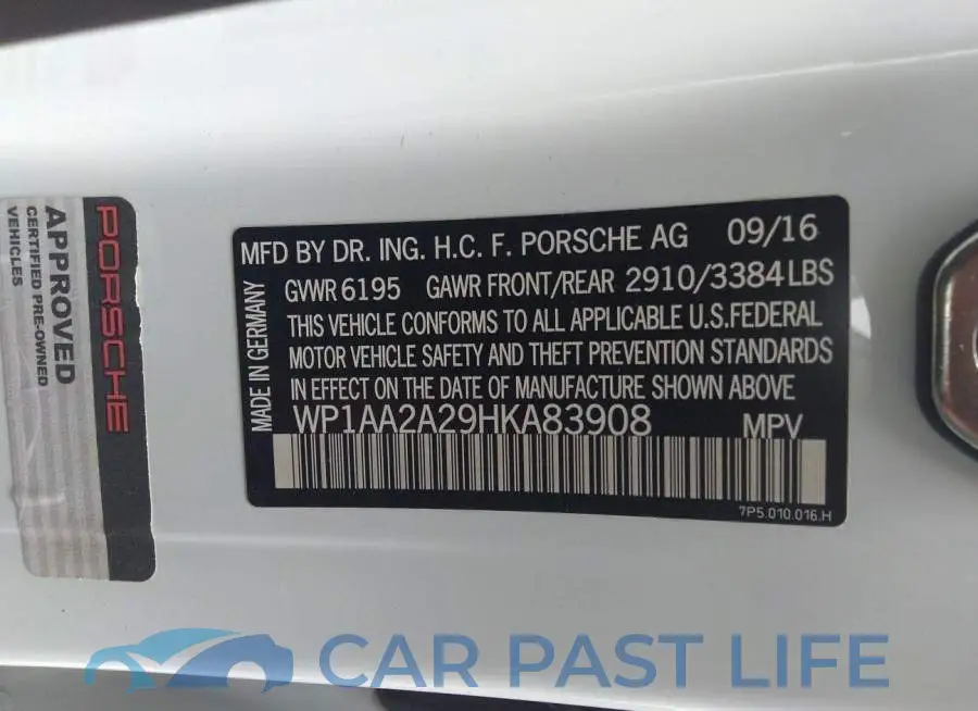 WP1AA2A29HKA83908# 9