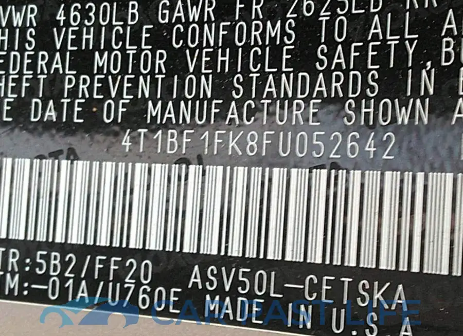4T1BF1FK8FU052642# 9